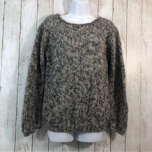 I Jeans by Buffalo Marbled Mohair Blend Elbow Patch Knit Sweater Medium